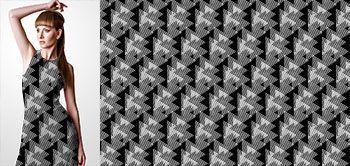 05019v Materiał ze wzorem trójkąty z białych linii, układające się w trójkąty